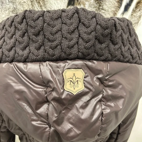 Mackage puffer coat with wool cable accents. XS - Picture 4 of 6